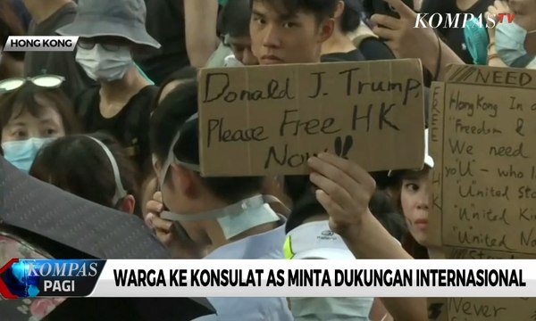 Warga Hong Kong ke Konsulat AS Minta Dukungan Internasional