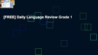 [FREE] Daily Language Review Grade 1