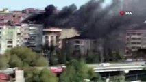 Bayrampaşa’da 7 katlı binanın çatı katı yandı