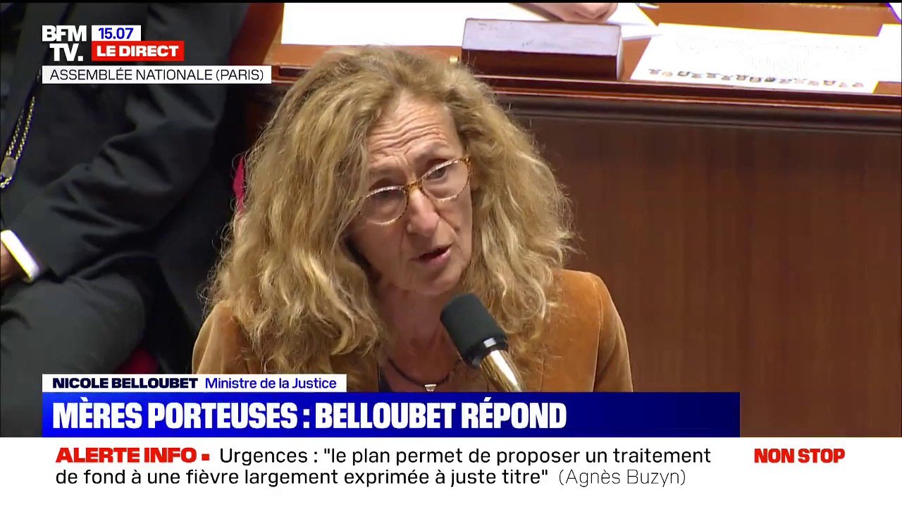 Nicole Belloubet: "Le gouvernement n'entend nullement modifier la situation juridique des enfants nés par GPA"