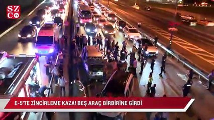 E-5'te zincirleme trafik kazası