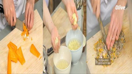 조개 수프에 쓸 채소 & 삶은 조개 손질