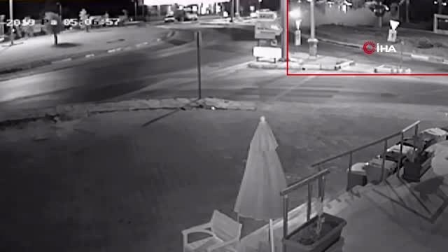 Bodrum'da yaşanan akıl almaz kaza güvenlik kamerasına yansıdı