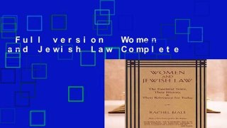 Full version  Women and Jewish Law Complete