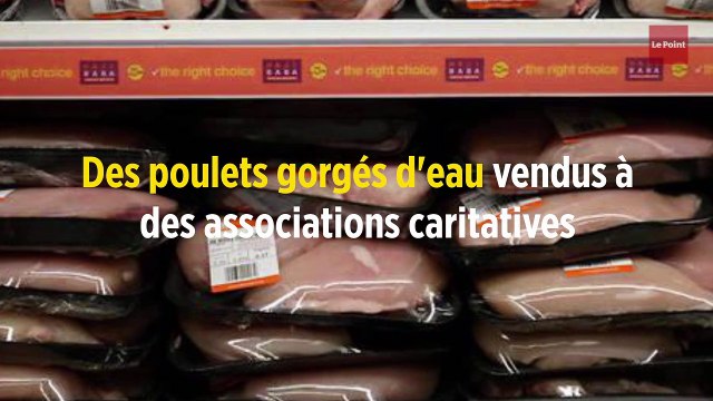 Des poulets gorgés d'eau vendus à des associations caritatives