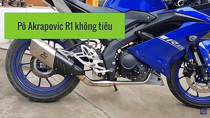 Yamaha YZF-R15 độ pô Akrapovic cho âm thanh uy lực
