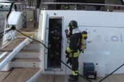 Imperia - Incendio nella sala macchine di uno yacht alla Marina (07.09.19)