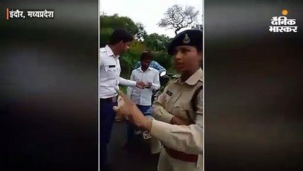 वाहन चेकिंग में वसूली के आरोप पर पुलिस-कांग्रेस नेता में विवाद; महिला एसआई ने कहा- मंत्री की भतीजी हूं
