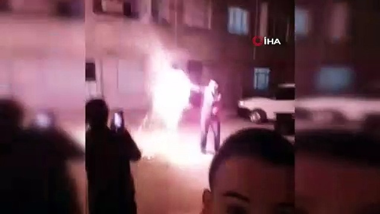 Asker eğlencesinde havai fişek patladı, ortalık savaş alanına döndü