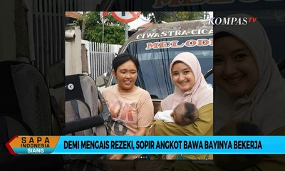 Viral! Demi Mengais Rezeki, Seorang Ibu Jadi Sopir Angkot dan Bawa Bayinya Bekerja