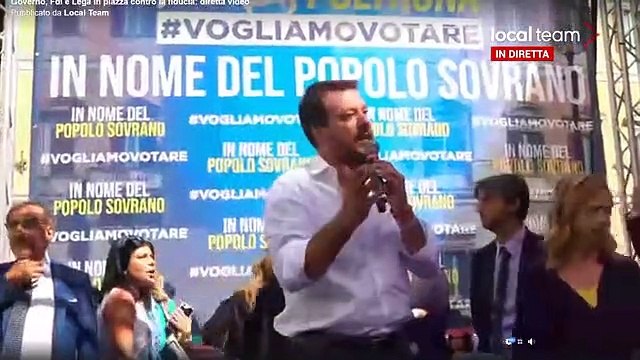 No al Governo M5S-Pd , i leader del centrodestra in piazza (09.09.19)