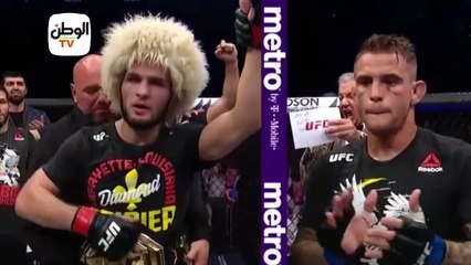 في نزال UFC.. حبيب نور المسلم يجبر خصمه الأمريكي علي الاستسلام