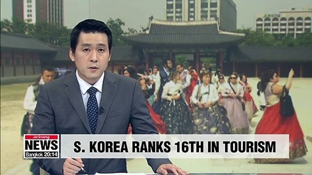 S. Korea ranks 16th for Tourism