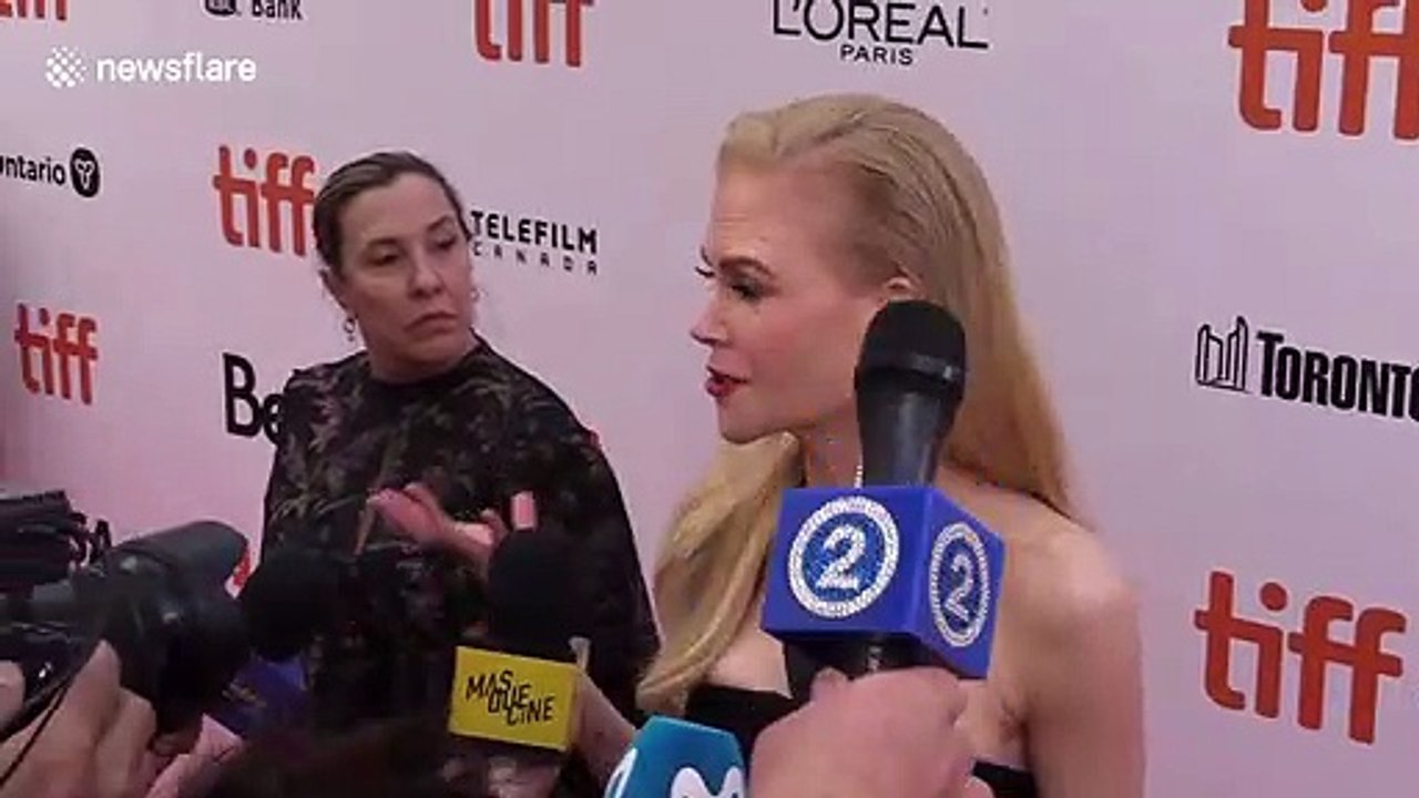 Nicole Kidman talks about her new film ‘The Goldfinch’ on the red carpet in Canada