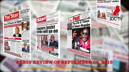 CAMEROONIAN PRESS REVIEW OF SEPTEMBER 09,2019
