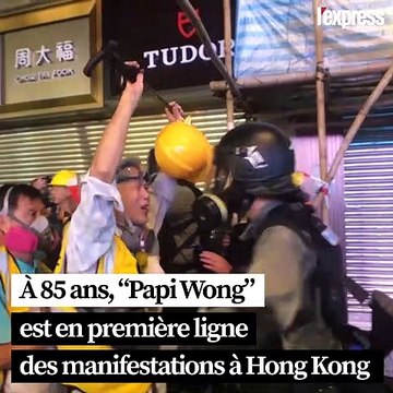 Hong Kong: Papi Wong , 85 ans, en première ligne des manifestations