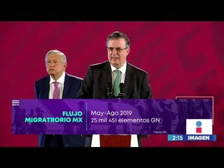 Marcelo Ebrard informa que el flujo migratorio a Estados Unidos bajó 56% | Yuriria Sierra