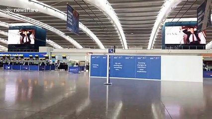 Download Video: L'aéroport d'Heathrow désert à Londres à cause de la grève de British Airways