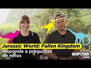 Niños de Kinder ponen en aprietos a Chris Pratt y al reparto de #JurassicWorld: Fallen Kingdom