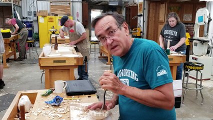 Teaching Wood Carving in Person at Mark Adams School of Wood Woodworking