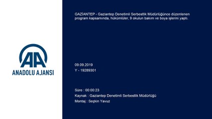 Hükümlüler, okulları yeni döneme hazırladı - GAZİANTEP