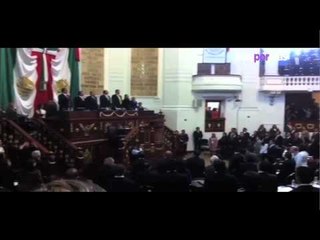 Así fue como Marcelo Ebrard llegó a la ALDF para rendir su sexto informe