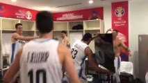 Locura en el vestuario de Argentina tras eliminar a Serbia