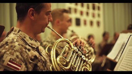 Letonia: ensayos de la Unidad de Música de la FLO y la Zemessardzes Orķestris