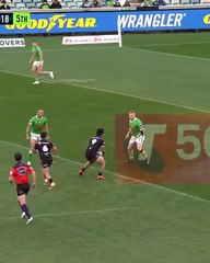 Wow An absolute circus try - Telstra Premiership Moment of the Match - NRL Raiders v Warriors