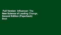 Full Version  Influencer: The New Science of Leading Change, Second Edition (Paperback)  Best