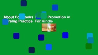About For Books  Health Promotion in Nursing Practice  For Kindle