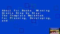 About For Books  Winning Grants Step by Step: The Complete Workbook for Planning, Developing, and