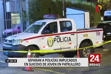 Separan a policías implicados en suicidio de joven al interior de patrullero