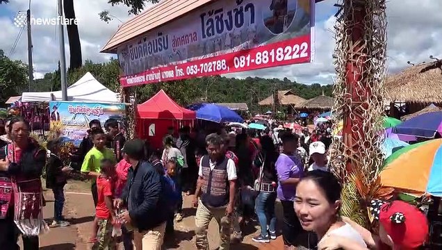 Thai mountain tribes celebrate their freedom with entertaining swing festival
