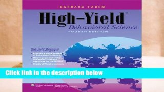 [Read] High-yield Behavioral Science (High-yield Series)  For Kindle