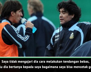 Saya Membantu Melatih Messi Untuk Cetak Gol - Maradona