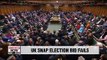 UK House of Commons rejects PM Johnson's second bid for snap election