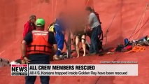 All four trapped crew members now rescued from capsized cargo ship off Georgia, U.S.