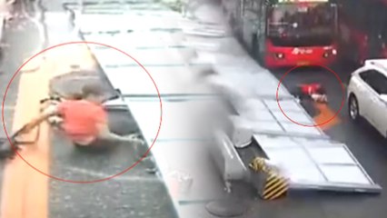 Bariyerler domino taşı gibi devrildi!