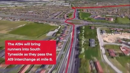 Fly the route of the Great North Run