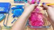 PINK vs BLUE ! Mixing Makeup Eyeshadow into Clear Slime! Special Series #103 Satisfying Slime s
