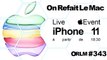 ORLM-343 : iPhone 11, Apple Watch Séries 5, Apple TV 6, Live Apple Event Keynote commenté en direct à partir de 18:30