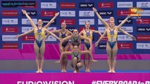 France (FRA) Team Free Preliminary London European Aquatics Championships 2016