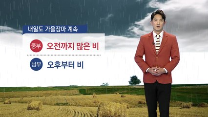 [날씨] 중부 내일 오전까지 비...국지성 호우 주의 / YTN