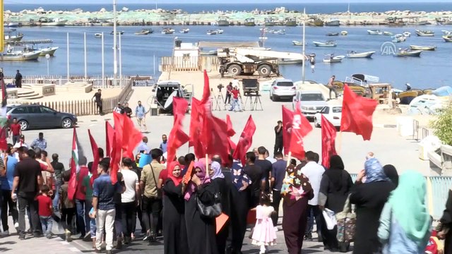 İsrail'in Gazzeli balıkçılara yönelik saldırıları protesto edildi - GAZZE