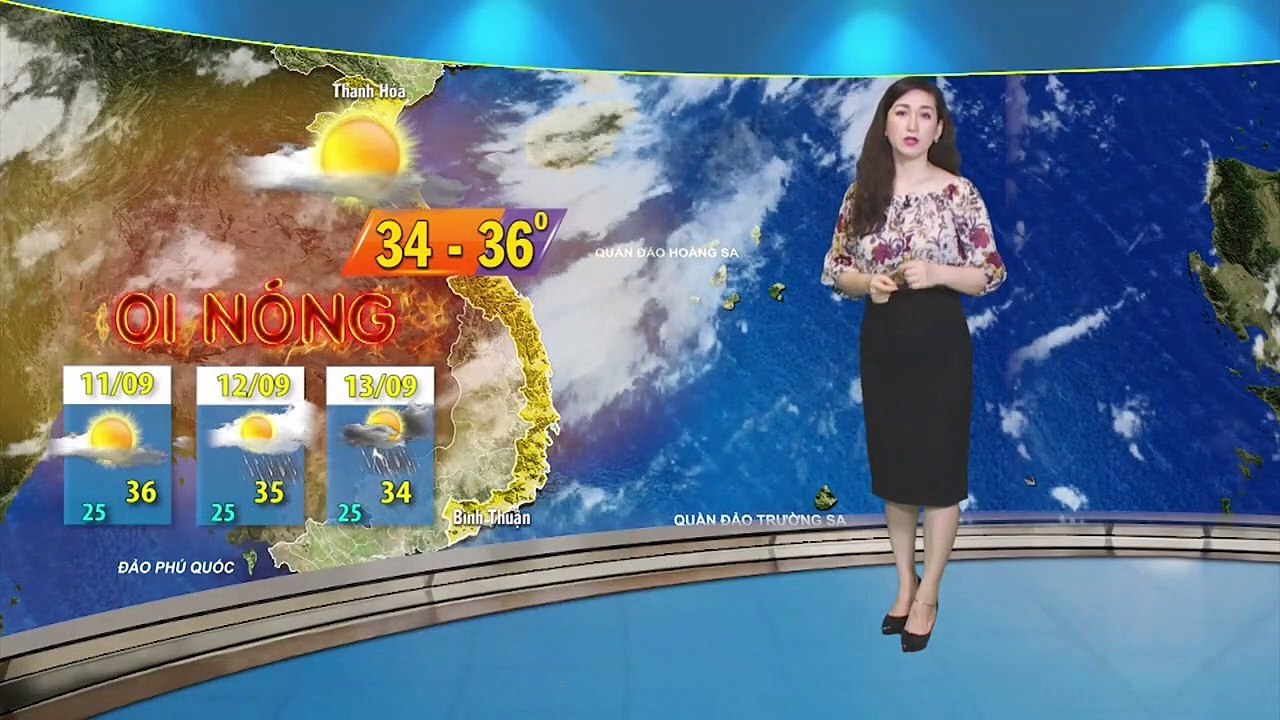 Dự báo thời tiết 3 ngày từ 11/9/2019