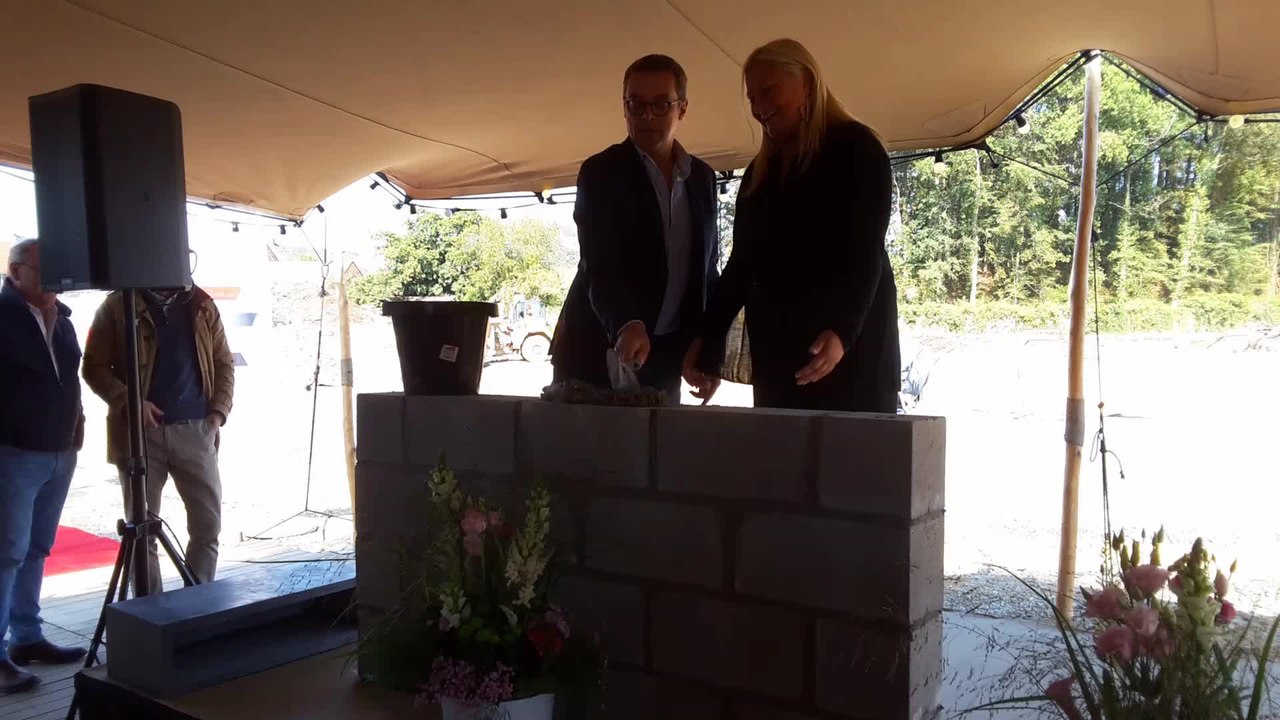 Soignies: la première pierre a été posée sur le site du futur quartier Arborescence