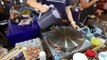 Thai Street Foods - Shocking Black Crepes! Banana Chocolate Strawberries