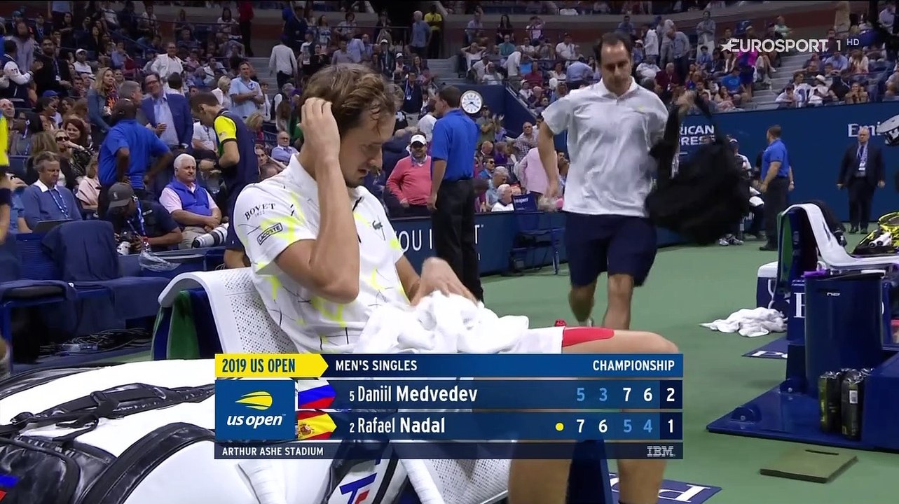 Nadal vs Medvedev - 5th set / Quinto set COMPLETO - Final US Open 2019 FHD 1080p Eurosport España (Redifusión) Edit