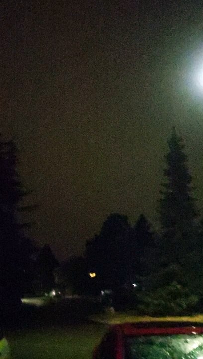 Lightning Startles Storm Spectator